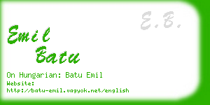 emil batu business card